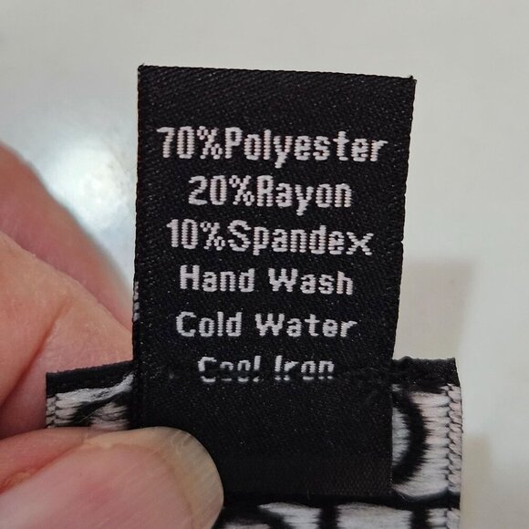 Clara Sunwoo Top XL Red & Gray Abstract Print, Side Tie Maximalism - Picture 7 of 9